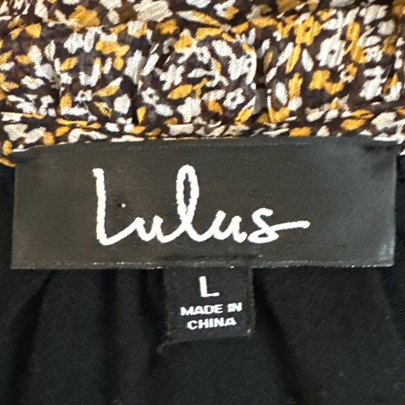 🆕 Lulus Babe Date Black Floral Print Tiered Short Sleeve Babydoll Dress - Picture 8 of 9
